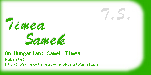 timea samek business card
